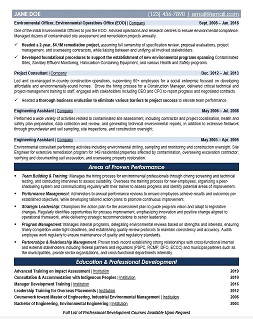 Environmental Operations Leader Resume Sample & Template Page 2