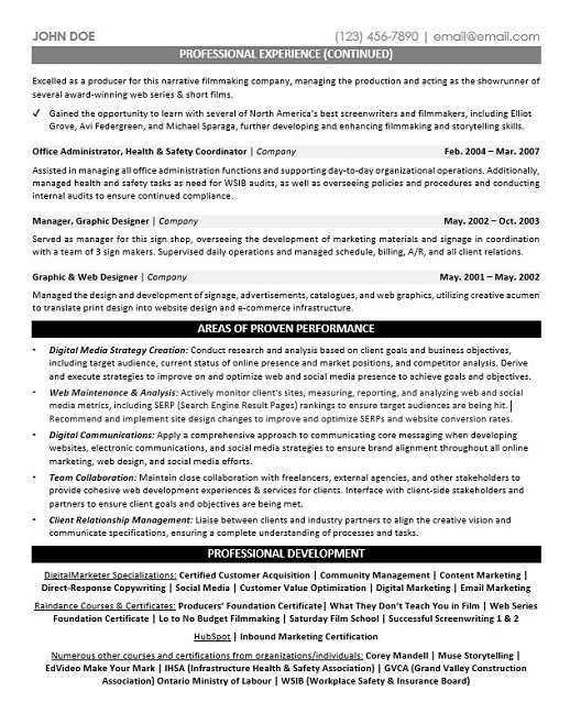 Graphic Design Specialist Resume Sample & Template Page 2