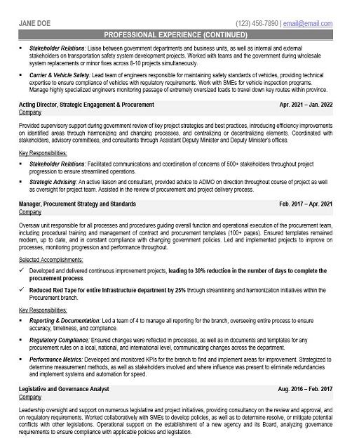 Program Director Resume Sample & Template Page 2