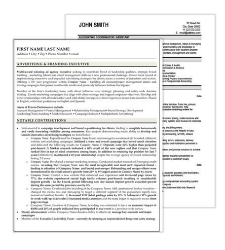 Advertising Resume Samples
