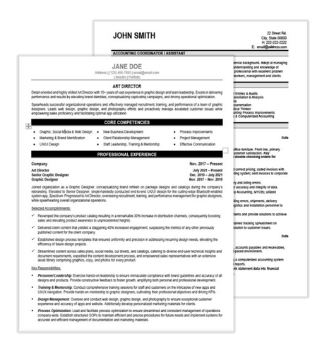 Design Resume Samples