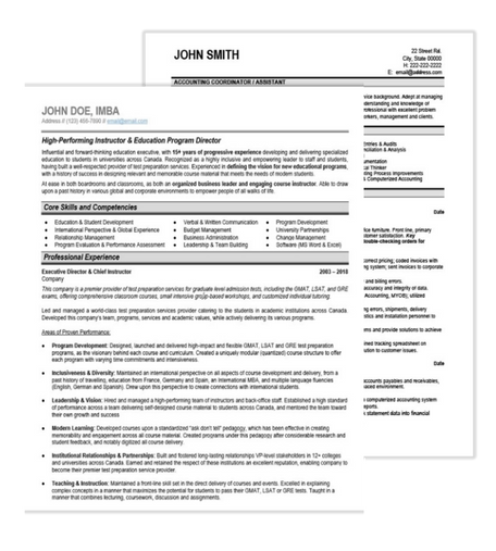 Education Resume Samples