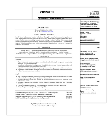 Franchising Resume Samples