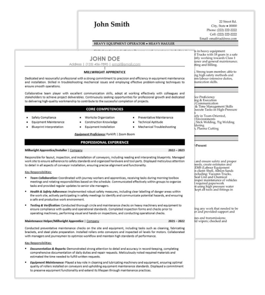 Metals Resume Samples