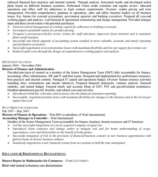 Senior Accounting Manager Resume Sample & Template Page 2
