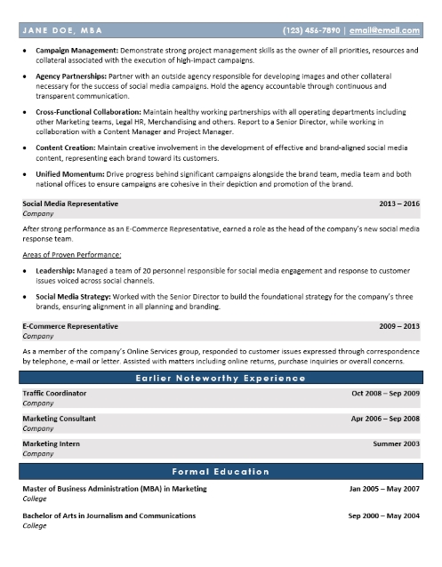 Digital Marketing Manager Resume Sample & Template Page 2