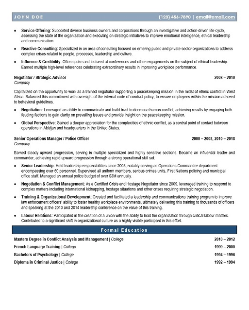 Chief Executive Officer Resume Sample & Template Page 2