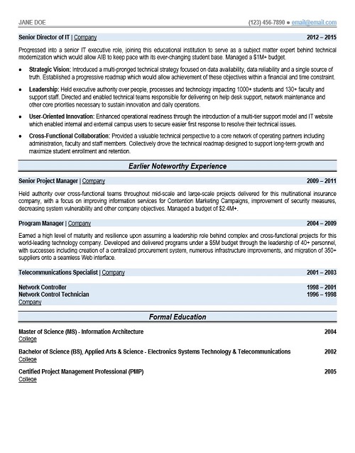 IT Director Resume Sample & Template Page 2