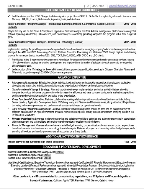 Portfolio Management Director Resume Sample & Template Page 2