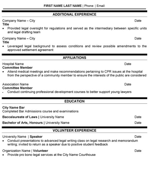 Insurance Liability Lawyer Resume Sample & Template Page 2