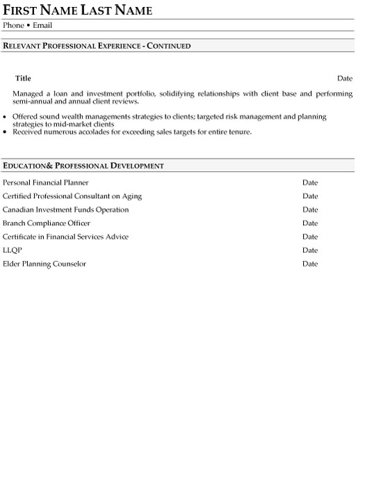 Operations Manager Resume Sample & Template Page 2