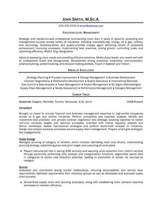 Executive Manager Resume Sample & Template