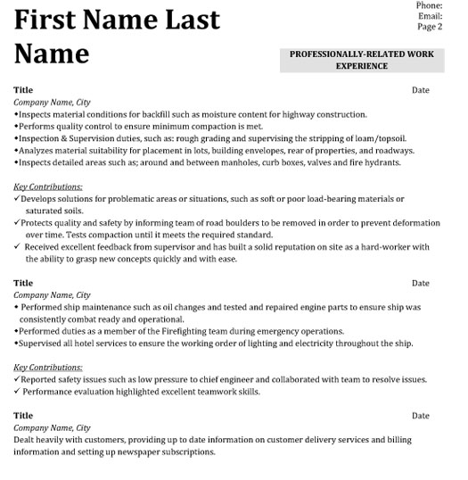 Quality Control Engineer Resume Sample & Template Part 2