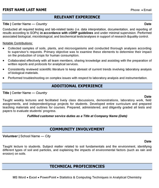 Laboratory Analyst Resume Sample & Template Page 2