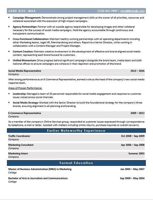 Digital Marketing Manager Resume Sample & Template Page 2