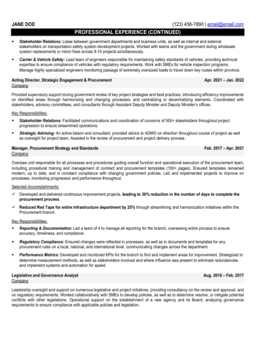 Program Director Resume Sample & Template Page 2