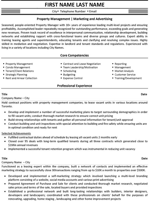 Advertising Manager Resume Sample & Template