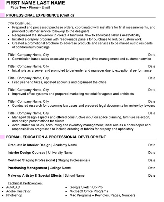 Sales Manager Resume Sample & Template Page 2